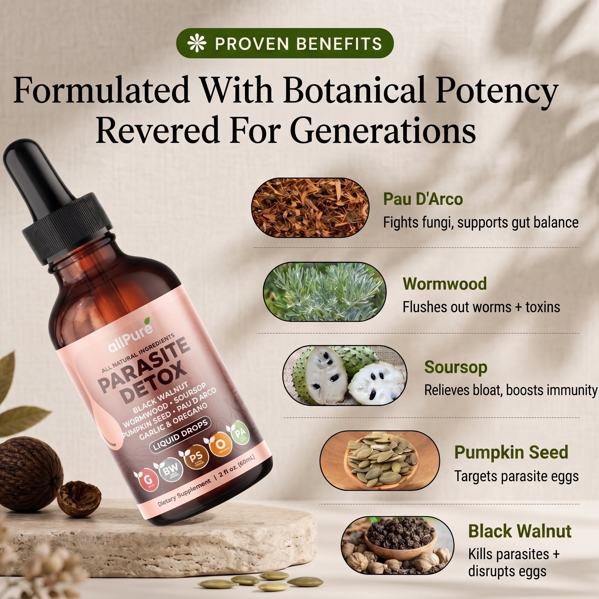 Wormwood Black Walnut Parasite Detox