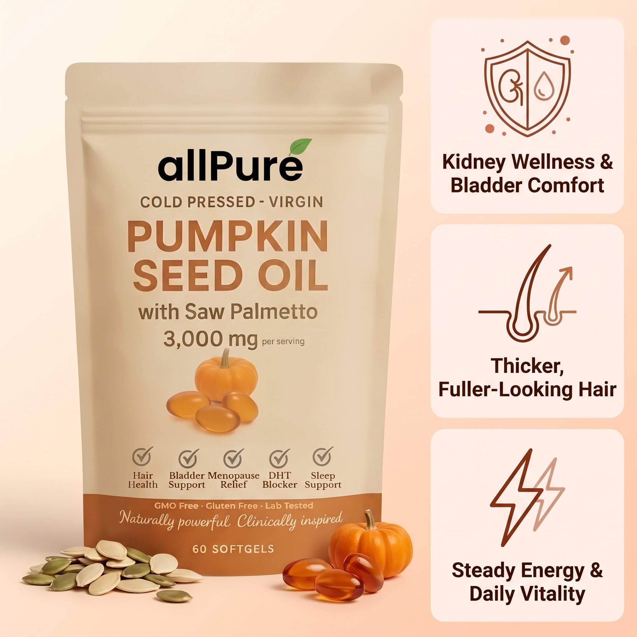 Less hair shedding & improved bladder comfort within three weeks