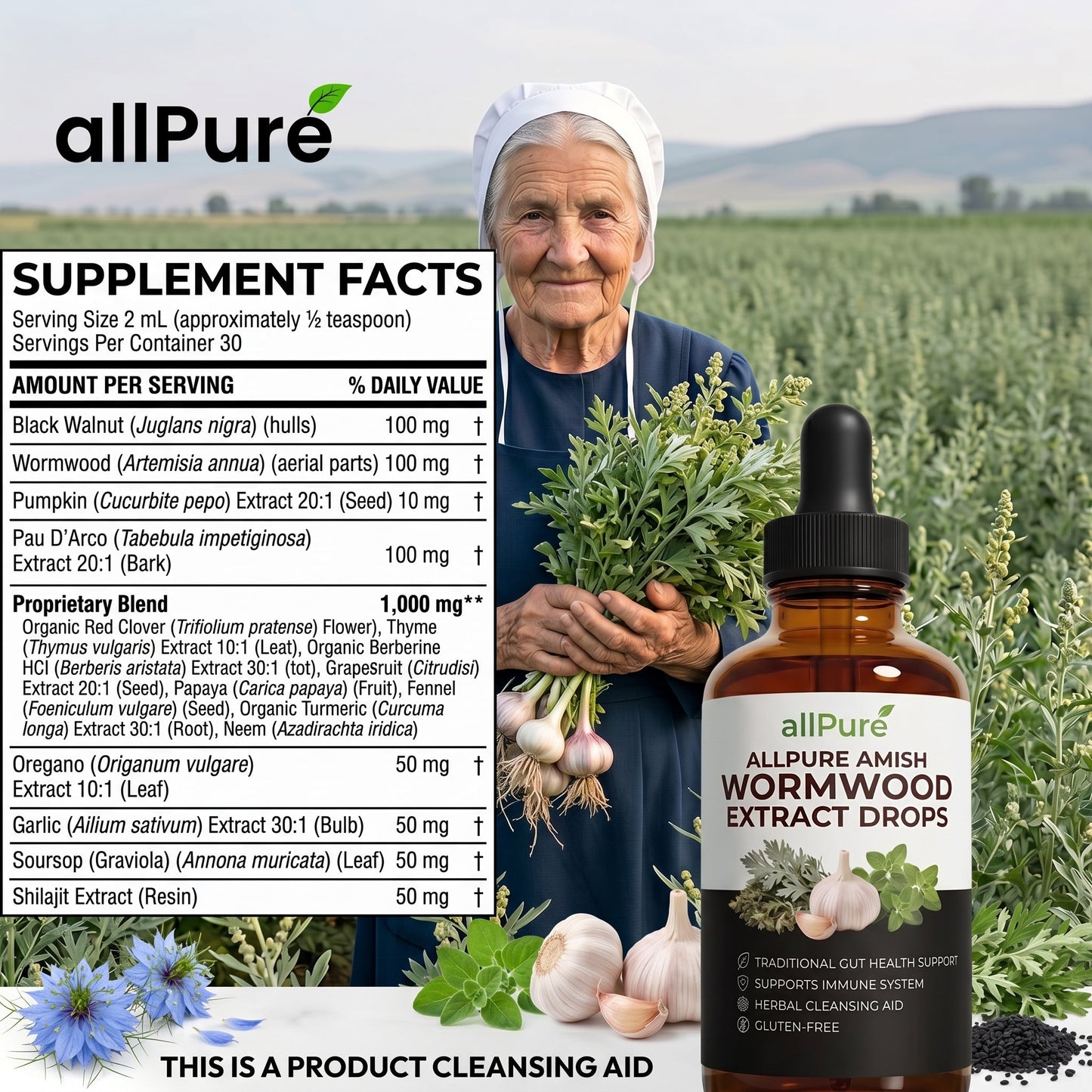Amish Wormwood Black Walnut Parasite Detox - PP