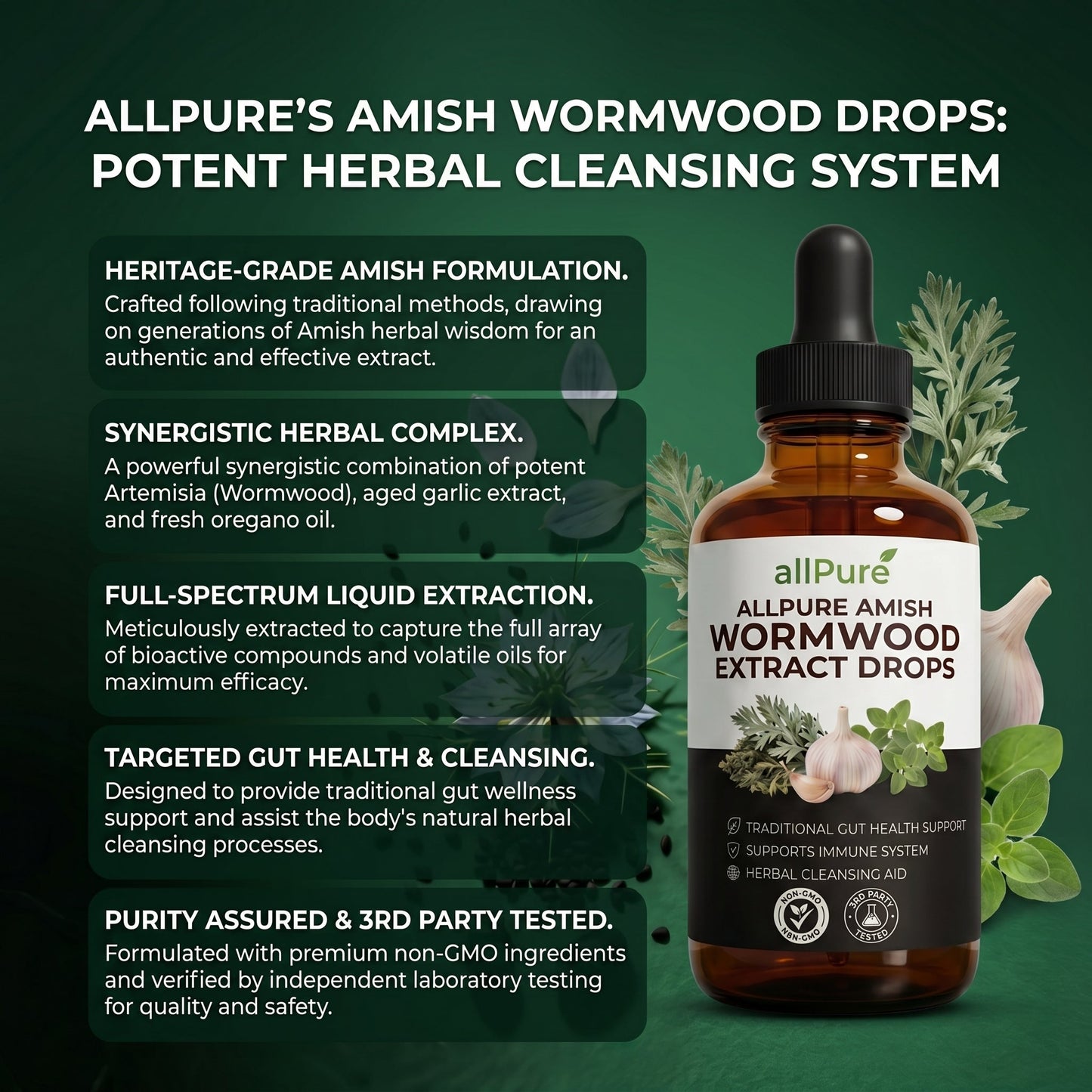 Wormwood Black Walnut Parasite Detox - LP