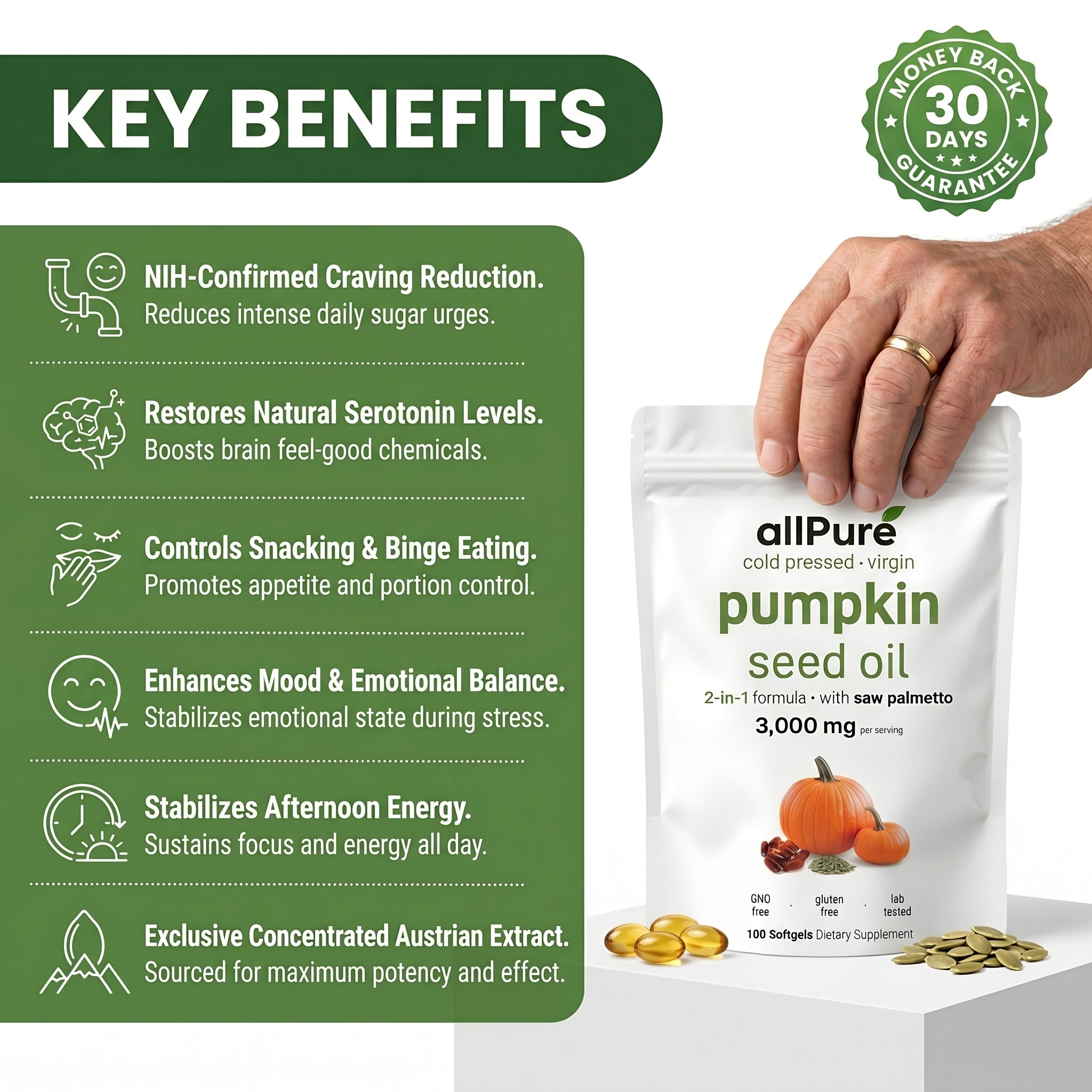Aged Pumpkin Seed Extract - 3000mg