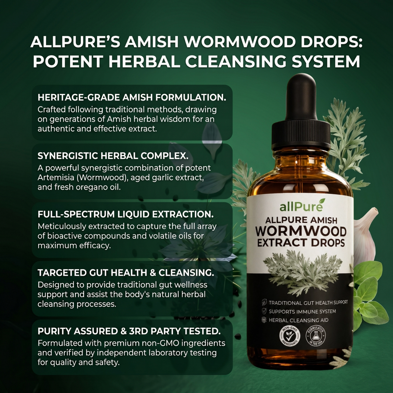 Amish Wormwood Black Walnut Parasite Detox
