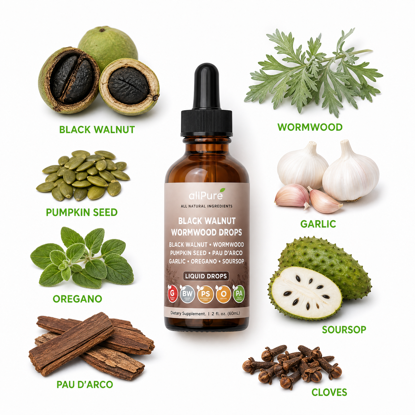 Black Walnut Wormwood Drops